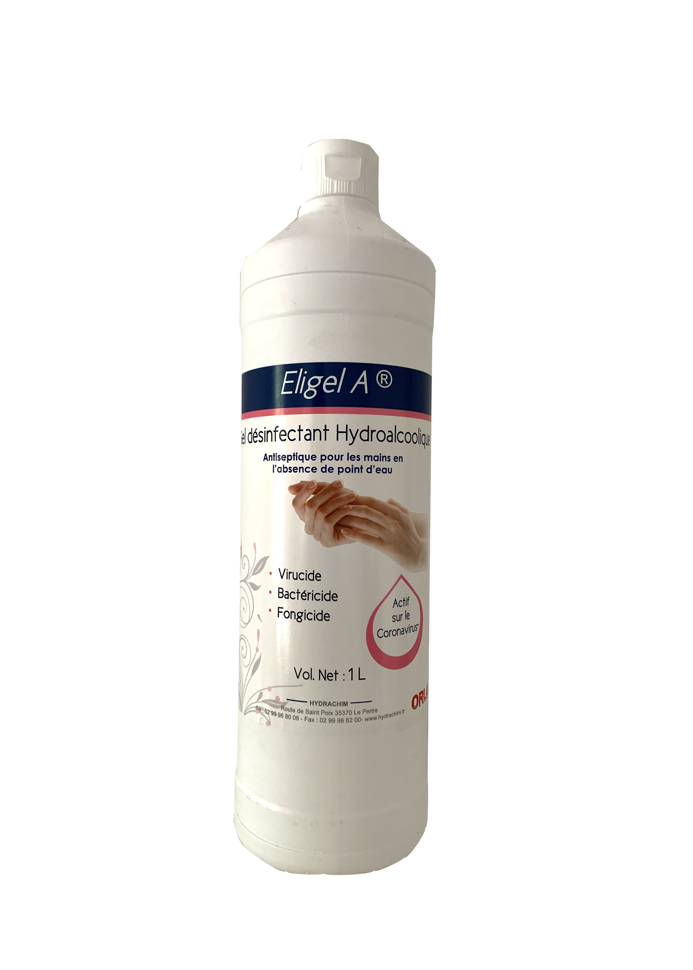 Gel hydroalcoolique Eligel 1 litre