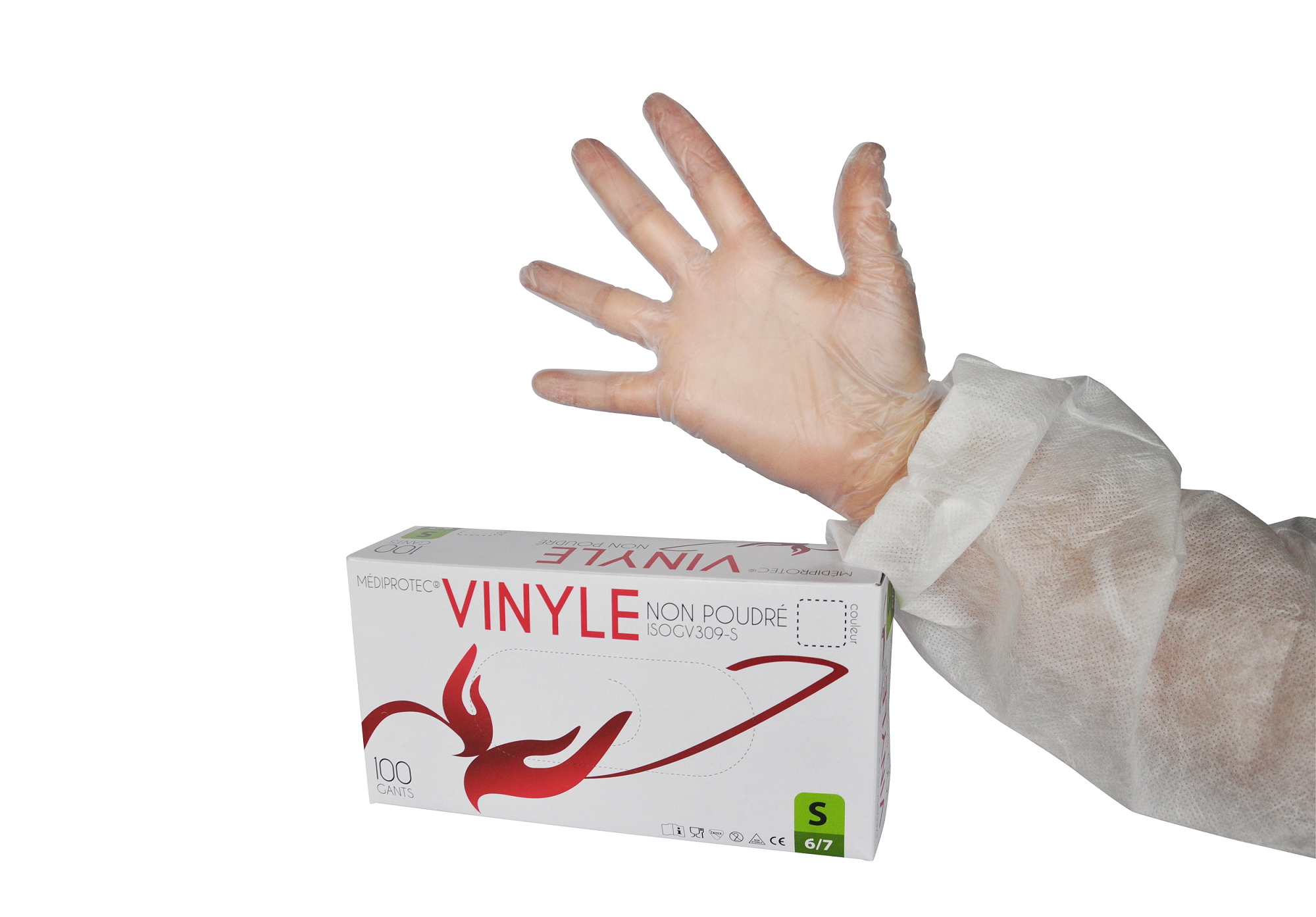 gant vinyle non poudré gants à usage unique