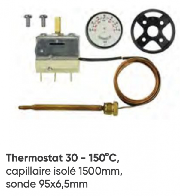 Chaudières Thermostat réglage 30° 150° chaudière