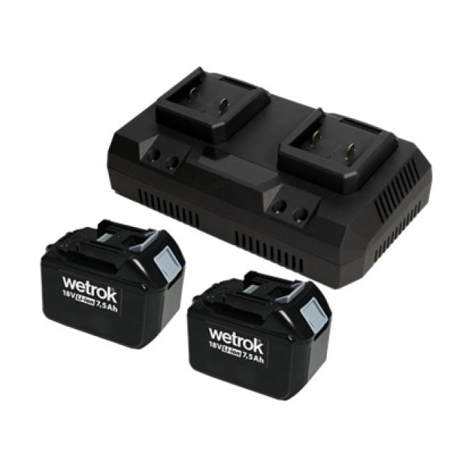 Accessoires aspirateur Set 2 batteries 5.0 Ah et 1 chargeur double