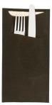 Serviettes et range couverts Range couverts Kraft Noir/Crème - 11.2x22.5cm / 400U