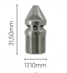 Gicleurs Gicleur furet inox 04 G 3/8M avec jet frontal