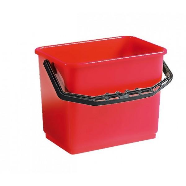 Seau chariot menage 6 litres rouge