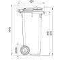 CONTAINER 120L 2 ROUES